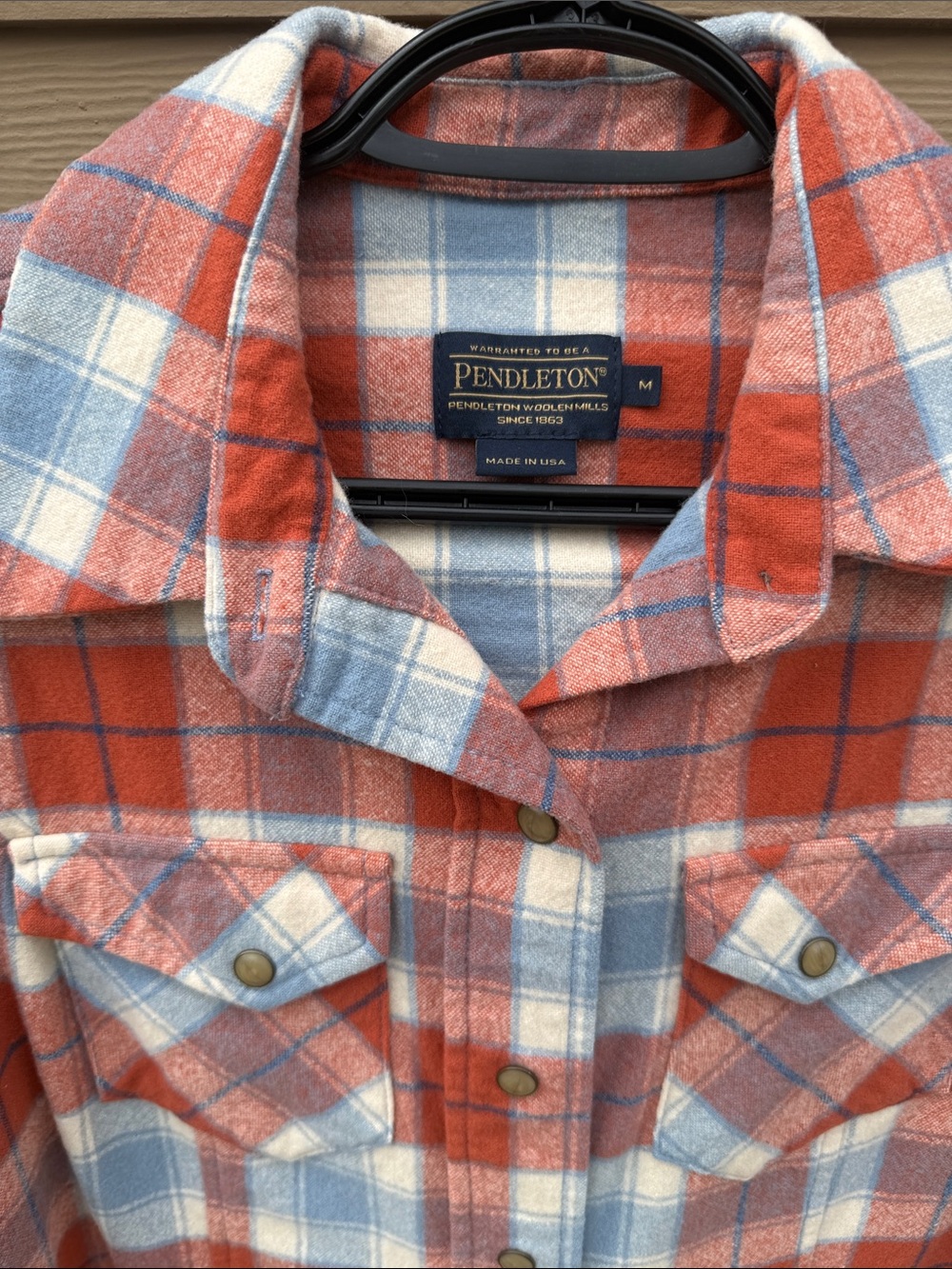 Pendleton Wool 💯 Custom Sunset Palm Graphic Plaid Button-Up Shirt